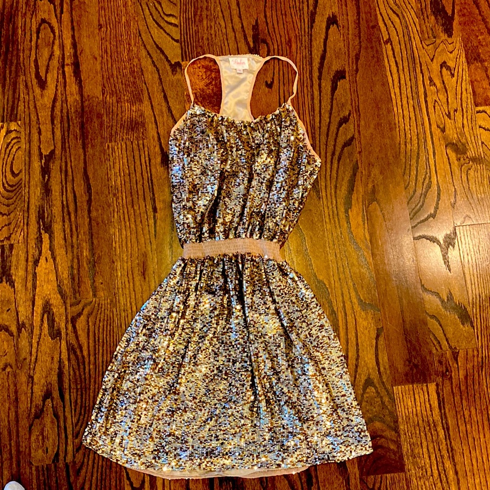 Parker gold sequin dress